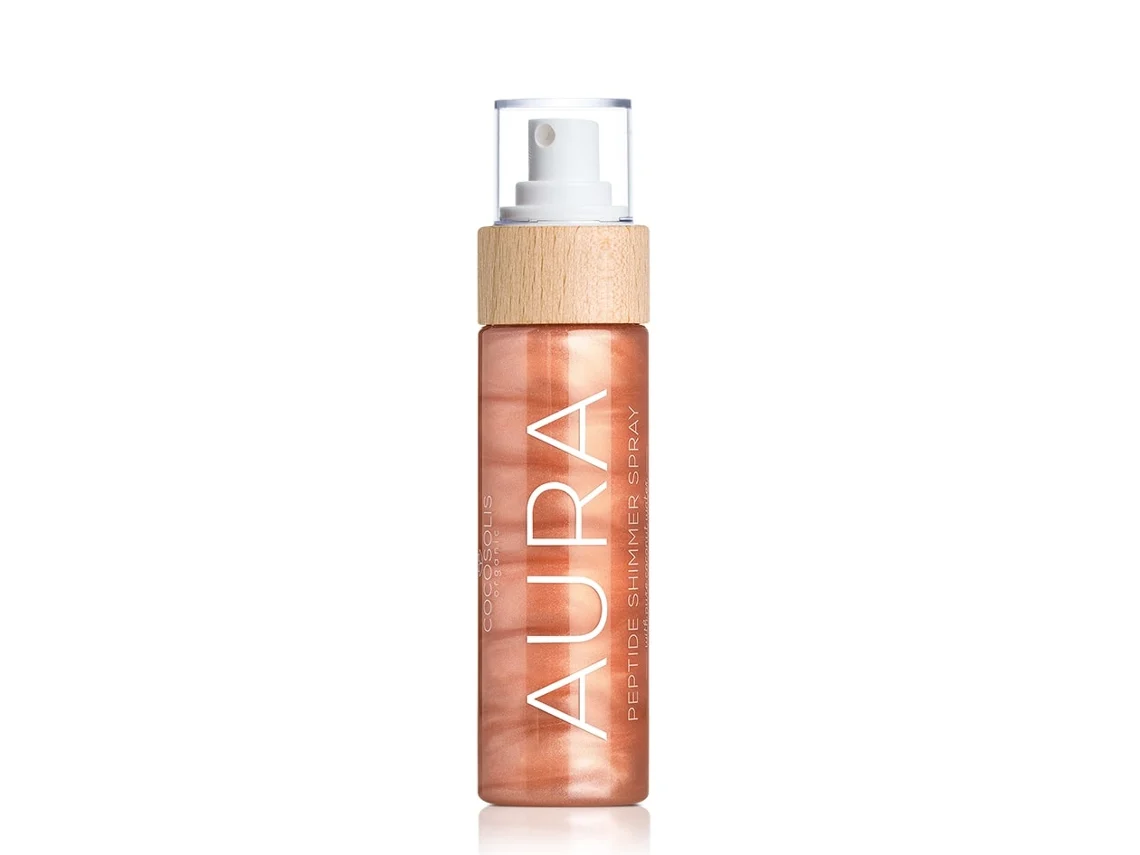 Spray Hidratante con Purpurina COCOSOLIS Aura Peptide Shimmer (100 ml)