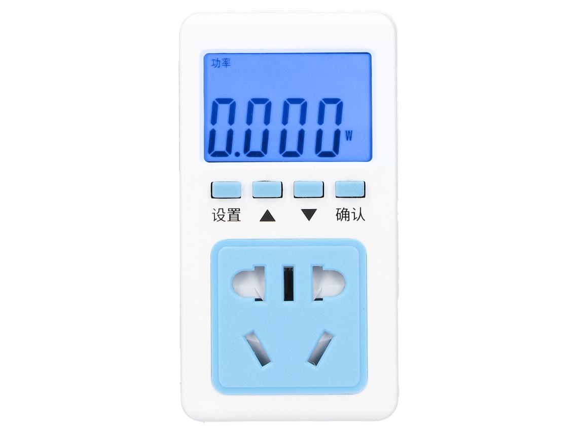 Medidor De Energía Digital Socket P06s‑10t Con Convertidor Para Prueba De Coste Eléctrico Hogar