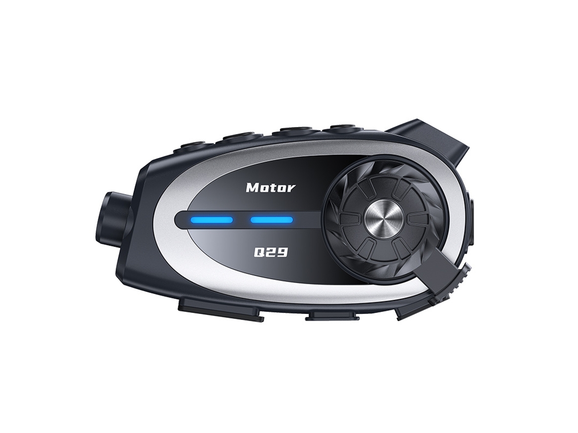 Walkie-talkie para casco de motocicleta con cámara, 1080p, Bluetooth 5.4, alcance de 500 m, resistente al agua IP56 Chronus (negro)
