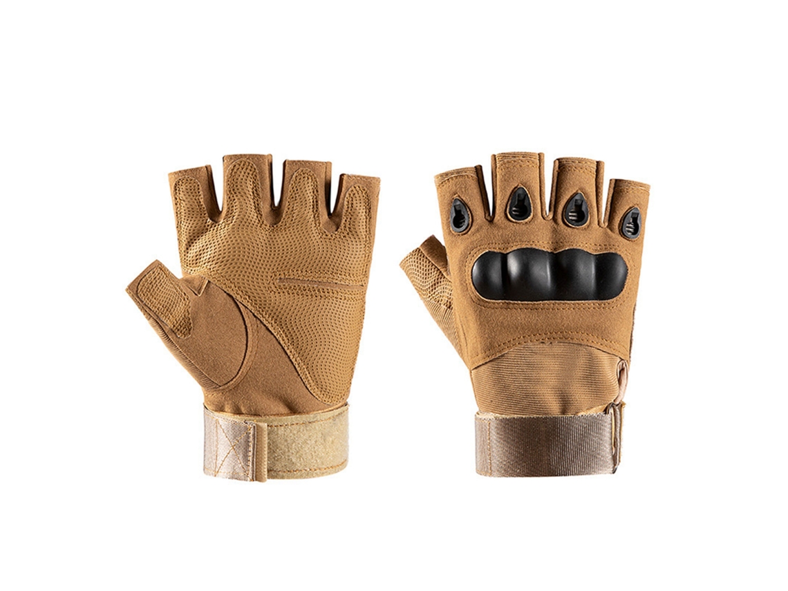 Guantes De Ciclismo De Media Dedo Antideslizantes Con Silicona Transpirables Para Montaña Bicicleta Protección Khaki Xl