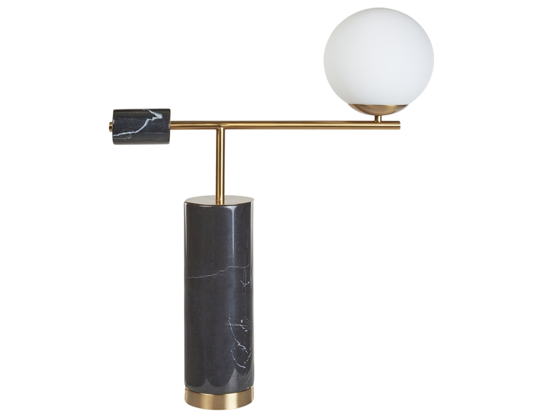 Lámpara de mesa BELIANI Hondo de Mármol Negro 46x18x65