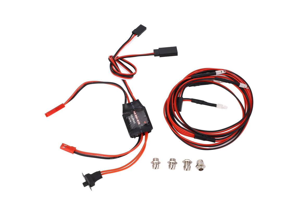 Controlador De Velocidad Eléctrico De 30 A Con Esc De Escobillas, Luces Led Y Freno Doble Para Coches Y Barcos Rc A Escala 1/16, 1/18 Y 1/24.