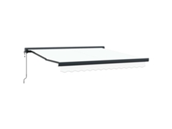 Maison Exclusive - Toldo Retráctil Blanco 350 X 250 X 165 Cm Tela Y Metal