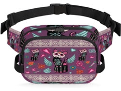 Riñonera Étnica Estampado Floral Calaveras Para Mujeres Hombres Niñas Niños Riñonera Correr Practicar Depor