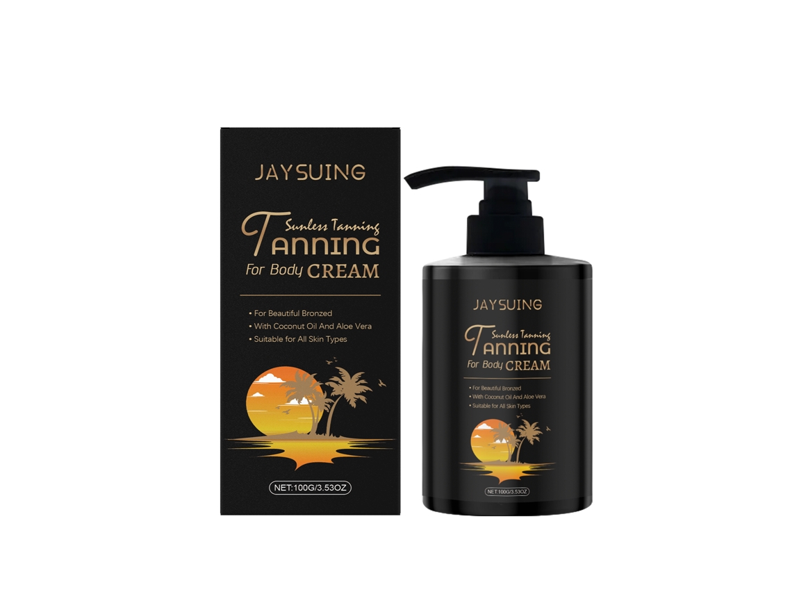 Crema hidratante corporal con eficaz efecto bronceador.