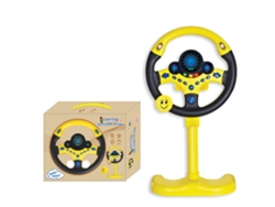 Volante interactivo para coche y simulador de conducción con LED y efectos de sonido, color amarillo HEXINYIGJLY