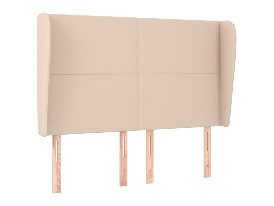 Maison Exclusive - Cabecero Con Orejas Cuero Sintético Capuchino 147x23x118/128 Cm