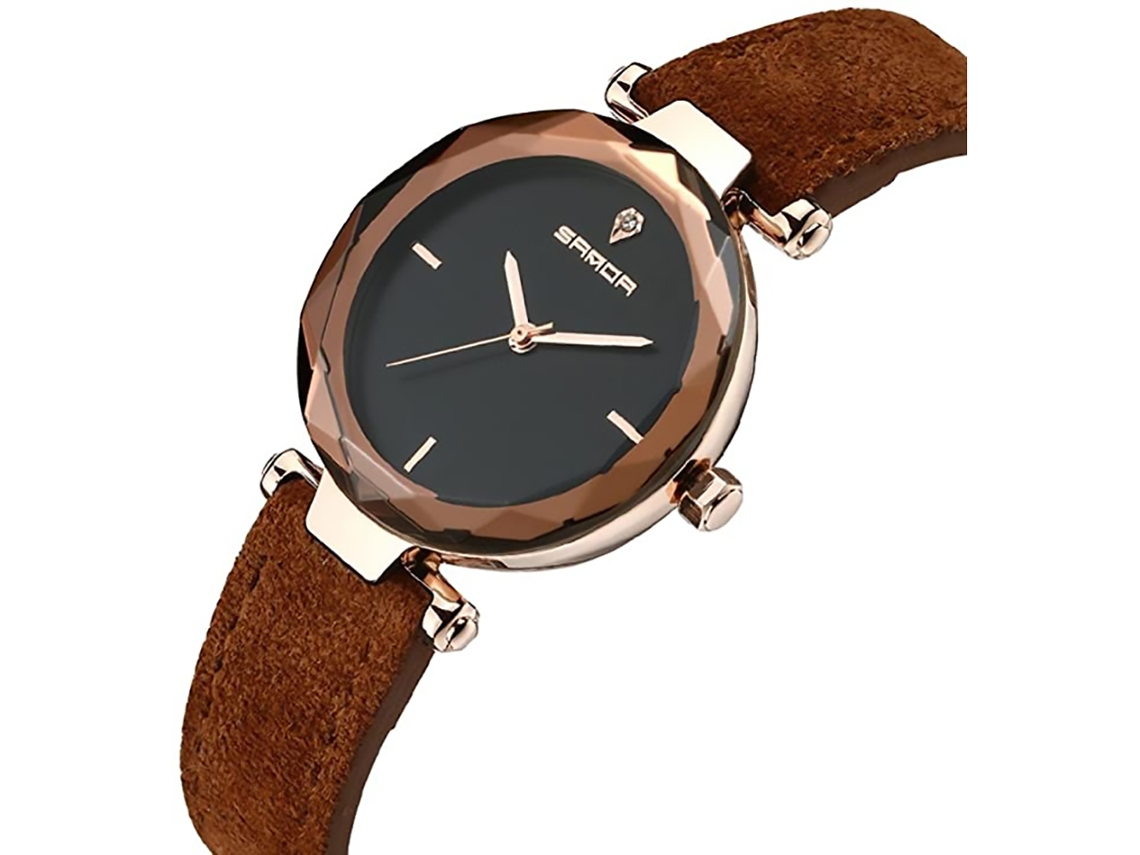 Elegante Reloj De Pulsera De Moda Para Mujer Con Movimiento De Cuarzo (blanco Y Negro).