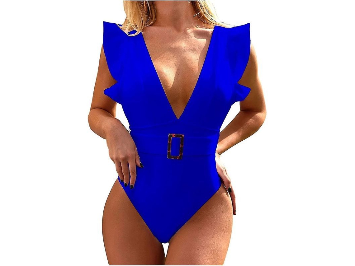 Traje De Baño De Una Pieza Con Control De Abdomen Y Estampado Fruncido Para Mujer Con Copas Acolchadas.