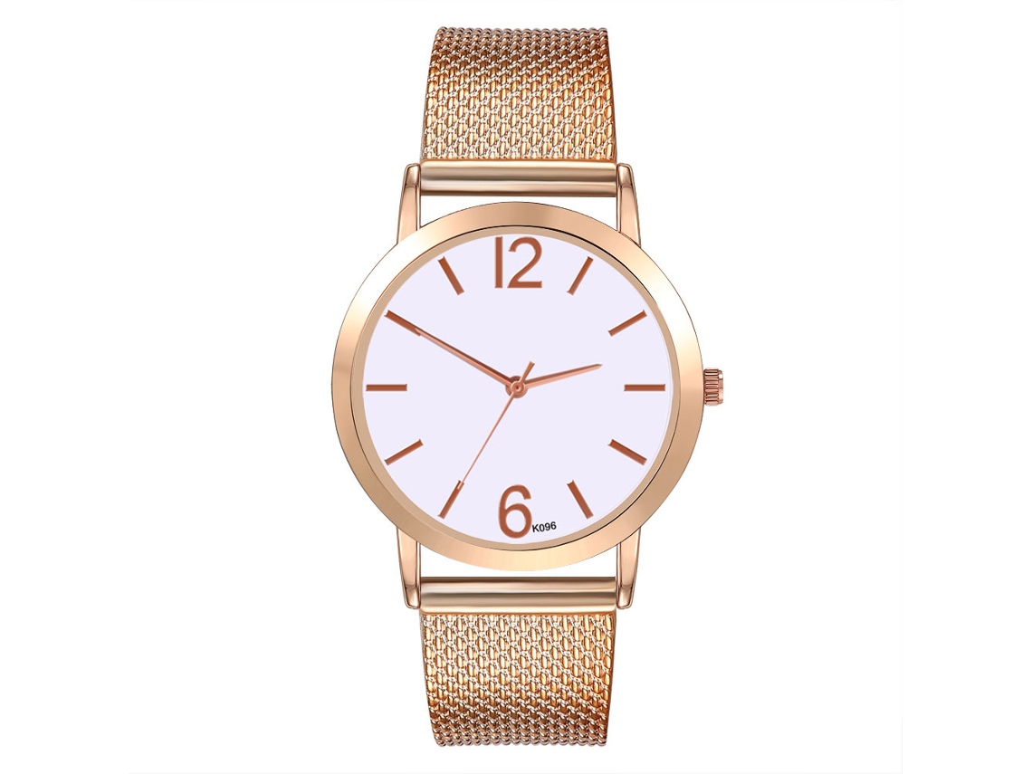 Reloj De Pulsera De Cuarzo Unisex Zhoulianfa, Estilo Casual, Rosa, Rojo, Plateado Y Negro.