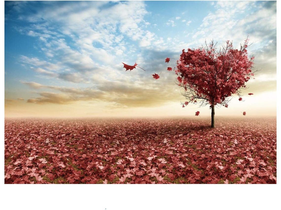 Rompecabezas De 1000 Piezas - Serie Tranquil - Hojas De Arce Y Corazón - Para Adultos (rosa)