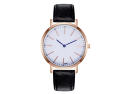 Reloj De Pulsera Casual De Cuarzo Para Hombre Zhoulianfa Con Correa De Cuero Sintético (negro)