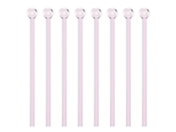 KOFIHETY Canudos de Vidrio Reutilizables Resistente a Roturas, 8 Unidades, para Cócteles, Smoothies, Café, Jugo, Coloridos
