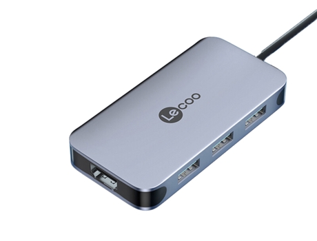 Adaptador LECOO Lkc1345H 6In1 Tipo-C a Hub 3Usb3.0 HDMI VGA Pd para Huawei Mate40/P50 S20