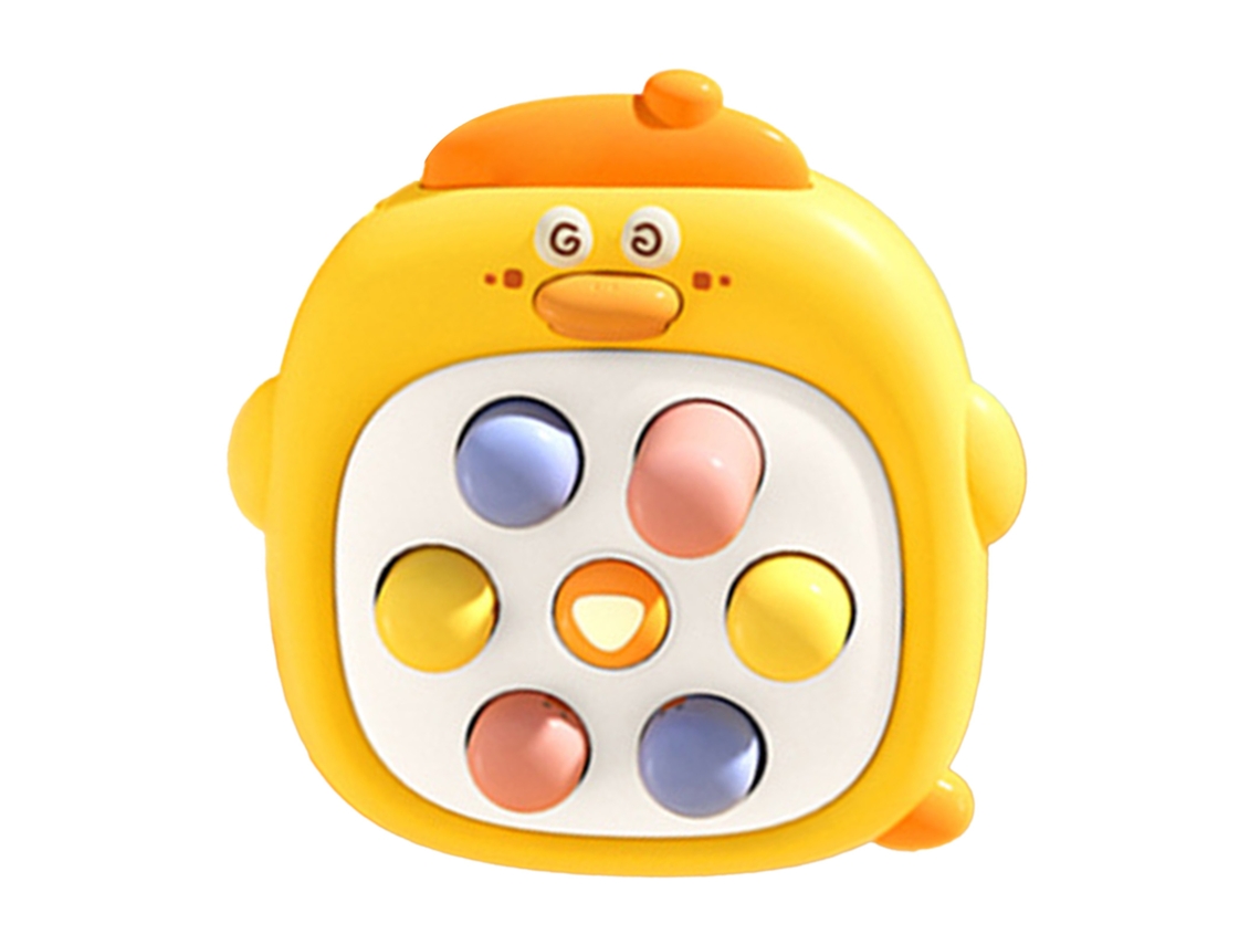 Ats-juguete De Golpeo Para Niños Interactivo Educativo Antiestrés Pato Cartoon Consola De Juego De Empuje Rápido Amarillo