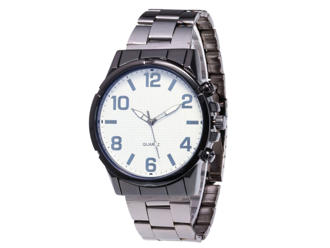 Reloj De Pulsera Casual Para Hombre Con Brazalete De Acero, Bisel Redondo, Gran Pantalla Numérica, Movimiento De Cuarzo, Zhoulianfa