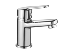 Kibath Grifo De Lavabo Monomando Aspa Acabado Cromo Brillo Fabricado En Latón