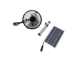 Ventilador solar de 10 W con panel monocristalino para gallineros y animales.