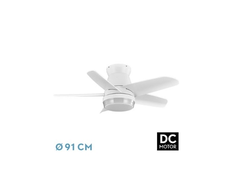 Ventilador DC Neutron 24W Blanco 5 Aspas FABRILAMP