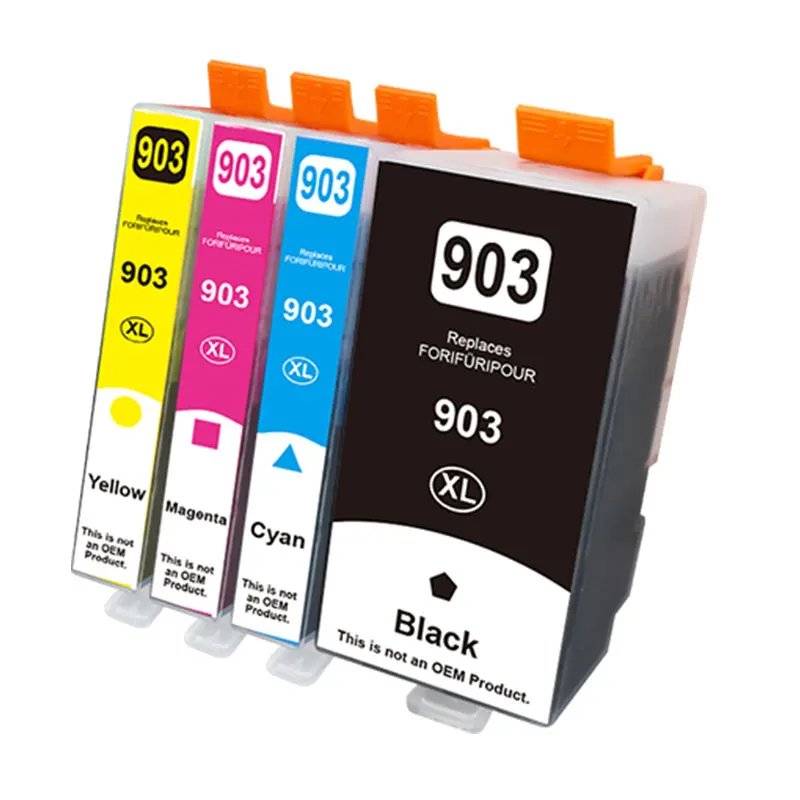 4pcs-1set903 Xl Cartucho De Tinta Para Hp 903xl Hp903 Para Impresoras Hp Officejet Pro 6950 6960 6963 6964 6965 6966 6968 6970