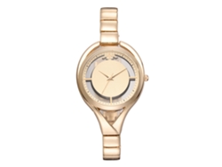 Reloj De Pulsera De Cuarzo Sencillo Para Mujer, De Aleación, Moderno, Personalizado, Oro, Plata, Oro Rosa.