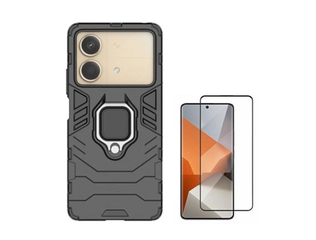 Protector de Pantalla Full Cover Military para Xiaomi Xiaomi Poco X6 Neo PHONECARE Vidrio Templado Negro