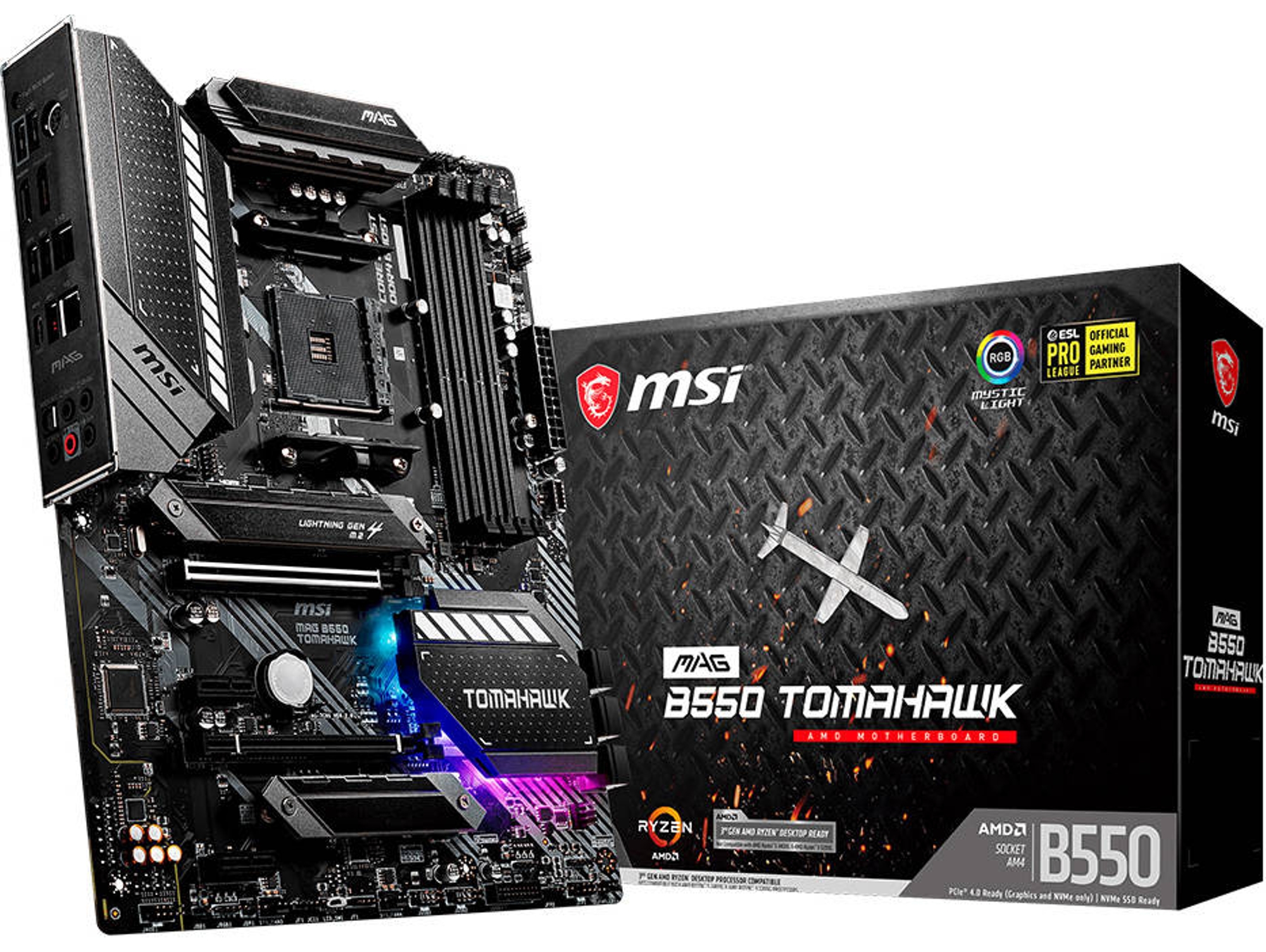 Placa Base MSI MAG B550 TOMAHAWK (Socket AM4 - AMD B550 - ATX)