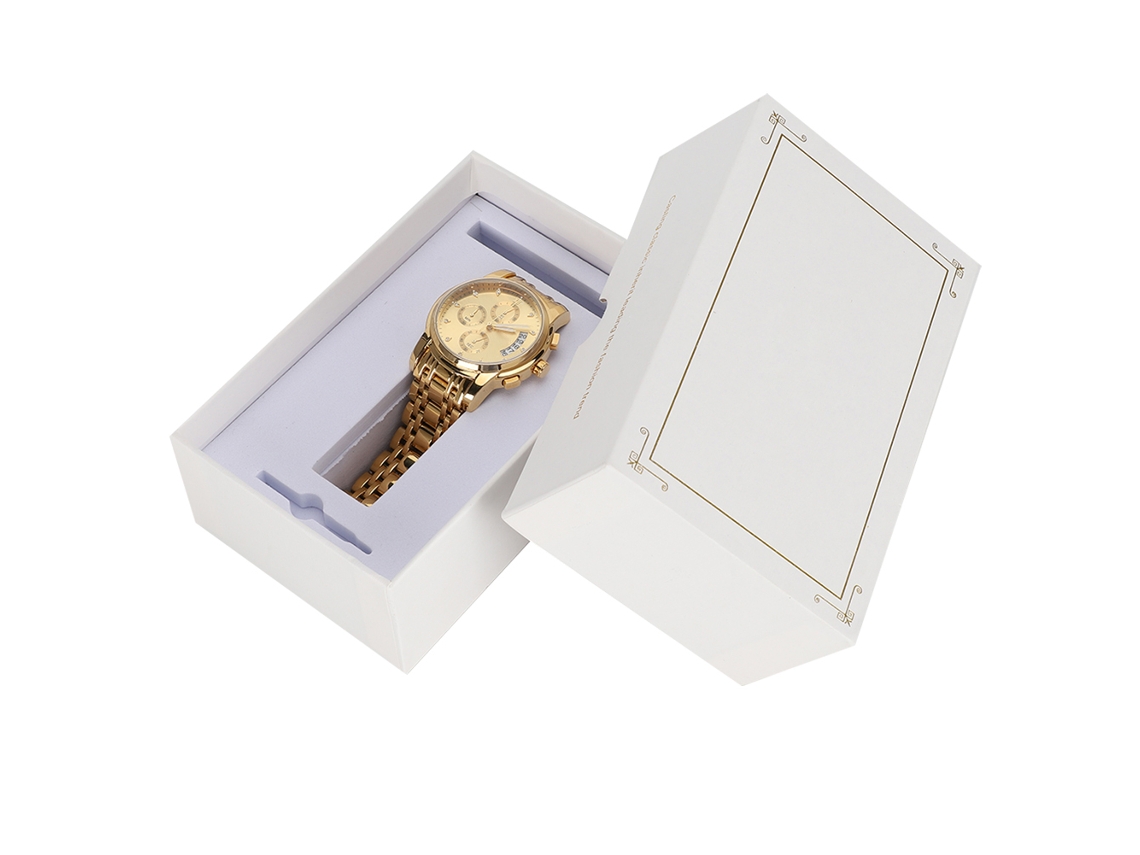 Reloj De Cuarzo Para Hombre Con Calendario, Resistente Al Agua, Luz Nocturna, Color Dorado.