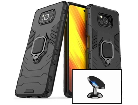 Kit Soporte Magnético y Funda Xiaomi Poco X3 NFC Negro