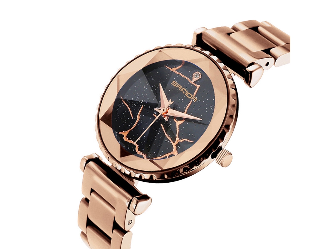 Reloj De Pulsera De Cuarzo Sanda Para Mujer Con Brazalete De Acero Inoxidable (oro Rosa)