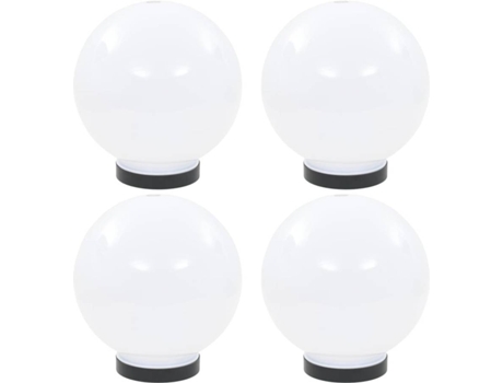vidaXL Lámparas de bola LED 4 unidades esféricas PMMA 20 cm
