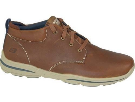 Zapatillas SKECHERS Cuero Hombre (41 - Marrón)