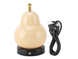 Rebe-lámpara De Mesa Pera Calabaza De Toque Sin Cable Recargable 3 Modos De Luz Ajustable Iluminación Dimmable Para Dormitorio