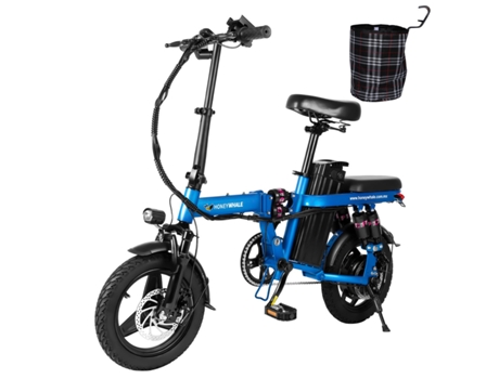 HONEY WHALE S6 Pro-S Bicicleta eléctrica Potencia 350W 48V15Ah Alcance de la batería 50Km Frenos de disco Azul