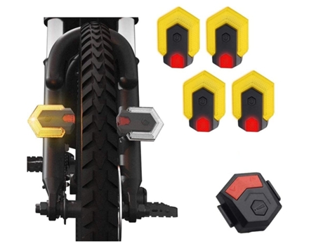 Luces de bicicleta Luces de advertencia de seguridad delanteras y traseras de bicicleta con control remoto ENZONS Luz trasera de bicicleta - Negro