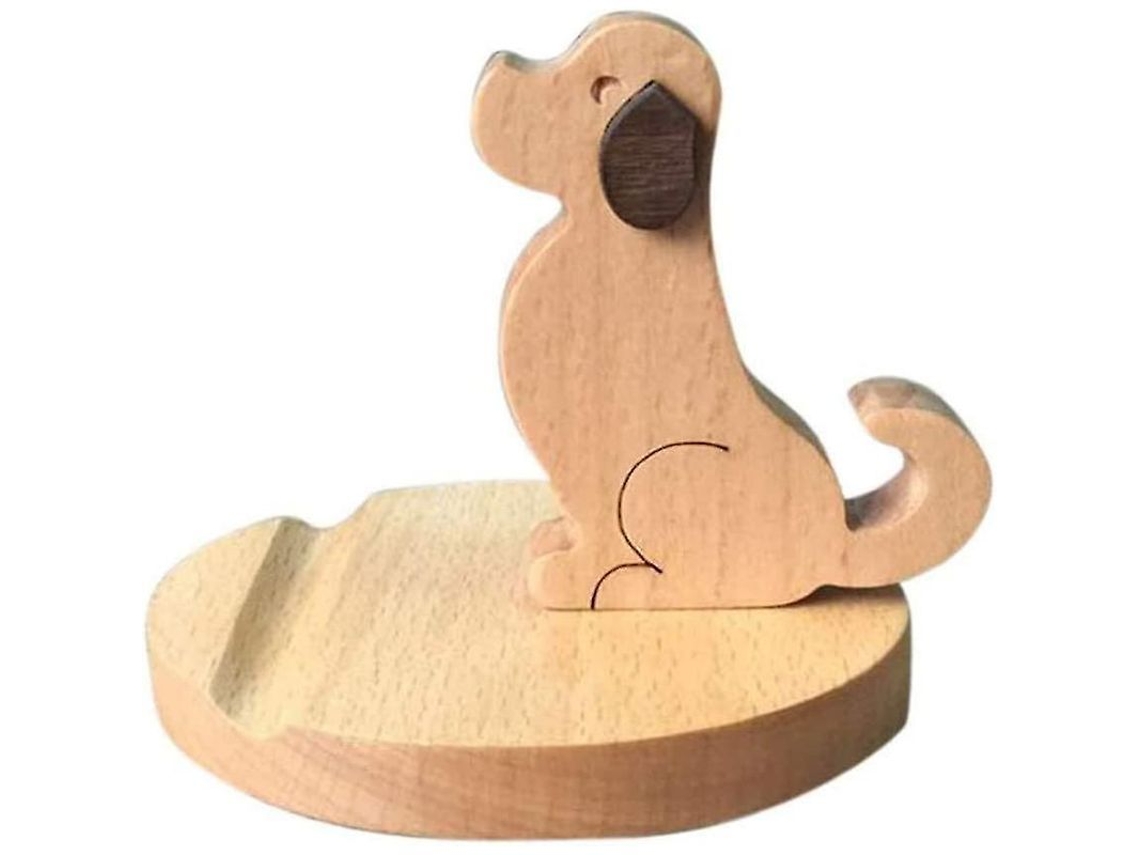 Soporte De Madera Con Forma De Perro Para Teléfono Móvil, Decorativo Y Portátil, Para Mesa.