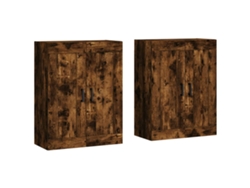 Maison Exclusive - Armarios De Pared 2 Uds Madera De Ingeniería Roble Ahumado
