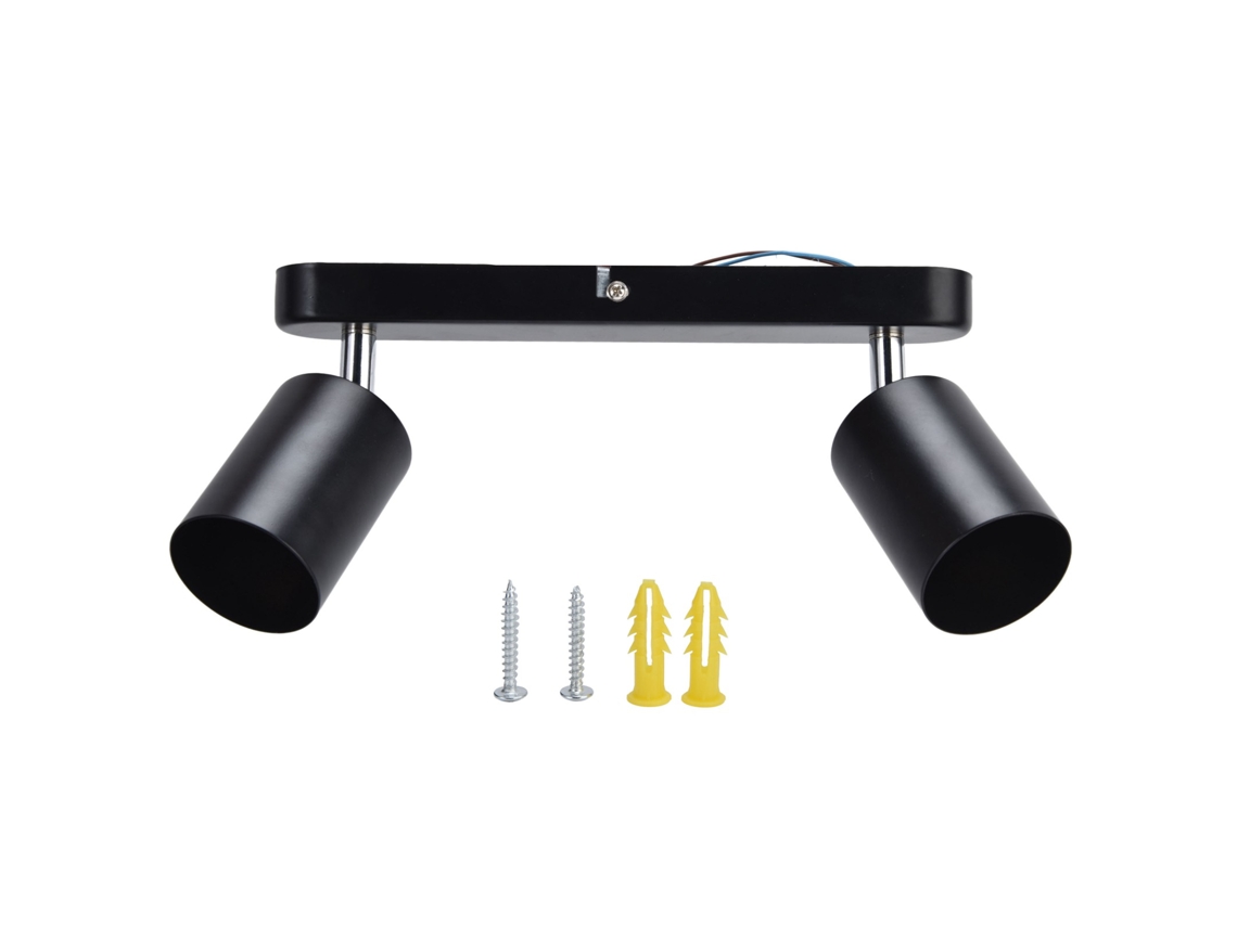 2026-soporte De Foco Spotlight De Doble Cabeza Gu10 Para Pared Techo Sala Hogar 85-265v Giratorio Moderno