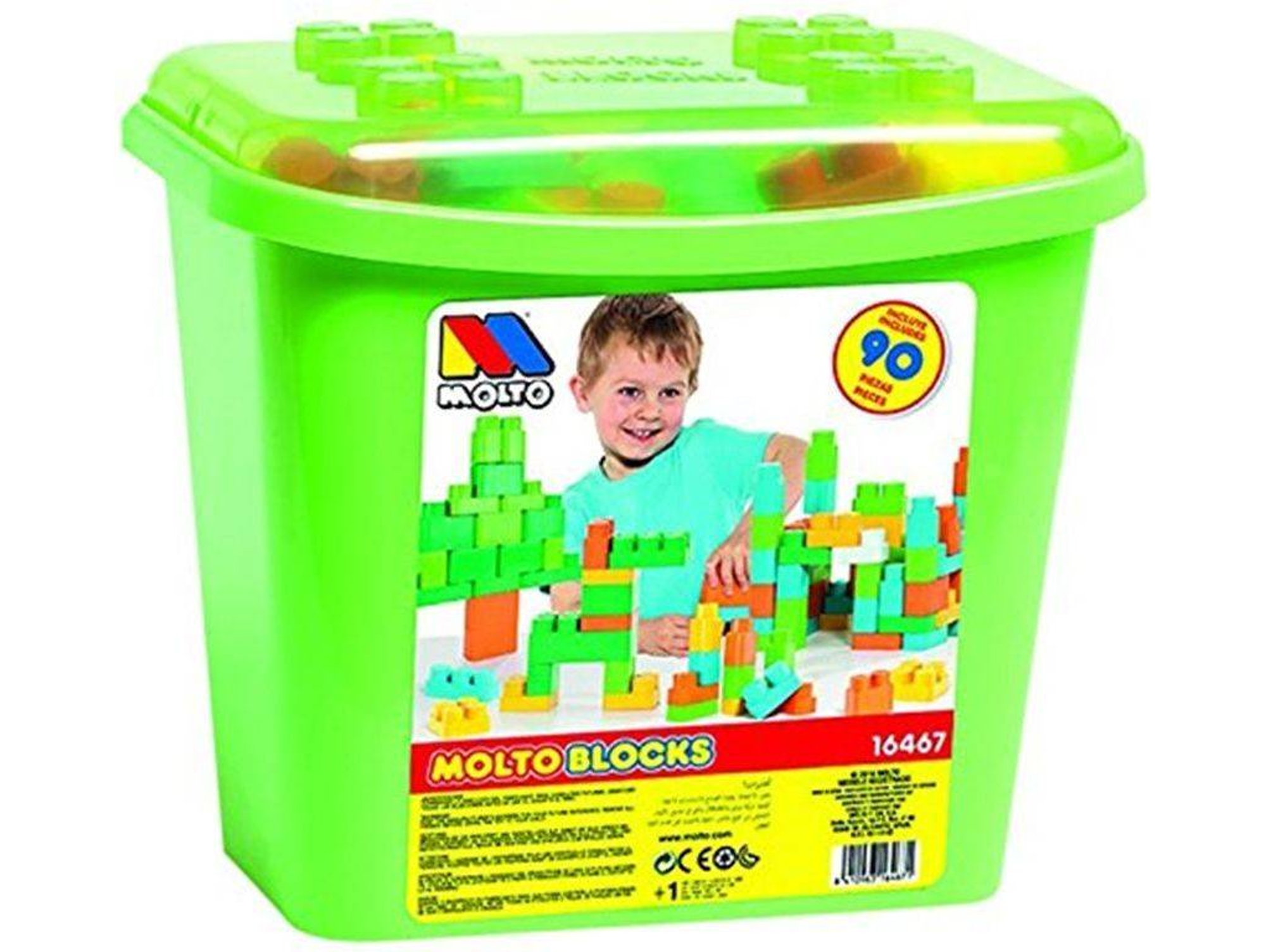 Blocs de Construcción MOLTO Box Blocos 90 Pcs (Edad Mínima: 1 Año - 90 Piezas)