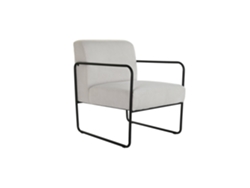 Sillon Poliester Hierro Blanco 64x74x79cm