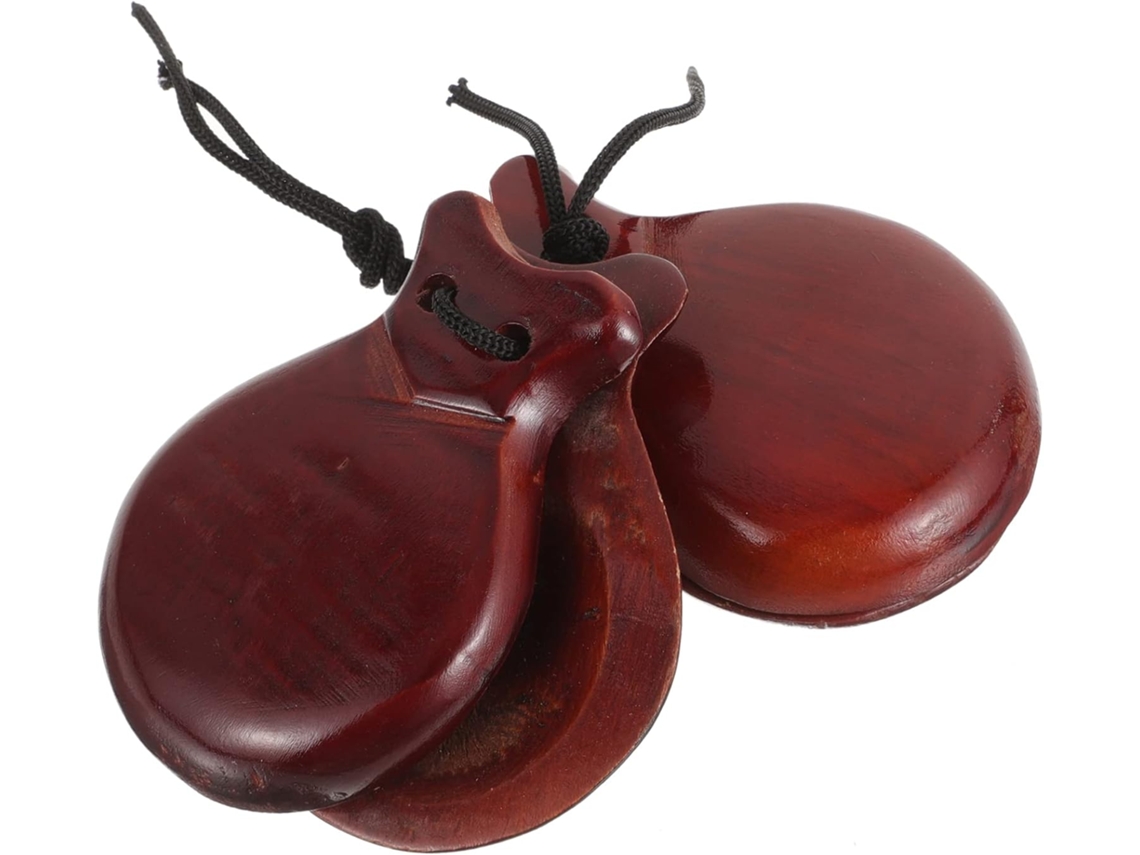 Castañuelas Pequeñas De Madera Natural Para Niños Y Niñas, Juguete Educativo De Percusión Rítmica