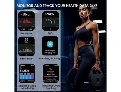 Smart Watch con Función para Contestar/Hacer Llamadas, Marco de Metal de 1.8, Tracker de Fitness con Alexa Integrado, Impermeable IP68, Más de 100 ...