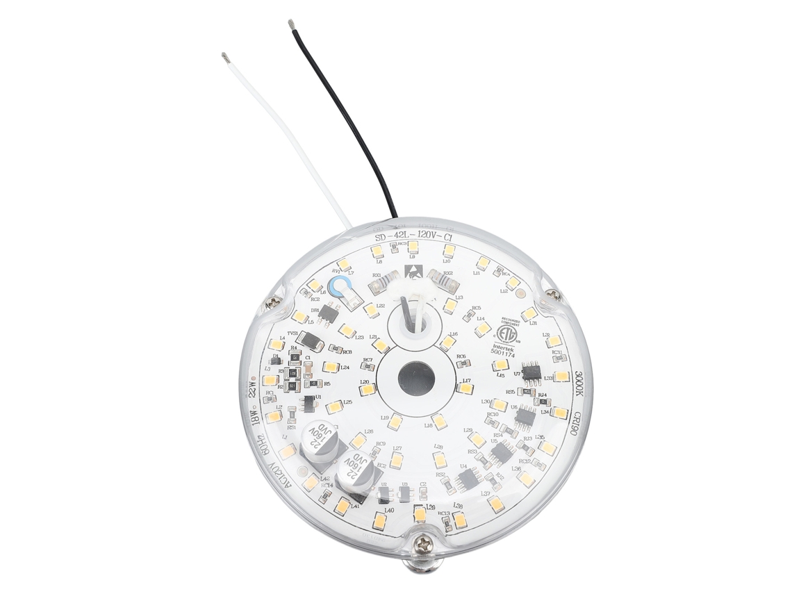 Rebe-reemplazo De Luz Led Para Ventilador De Techo 3.93in 18w 2000lm 3000k Ac120v Ajustable Con Montaje Magnético