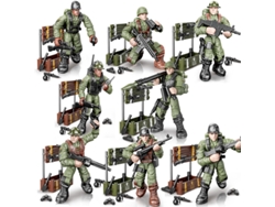 Modelo de juguete de soldado para 8 personas