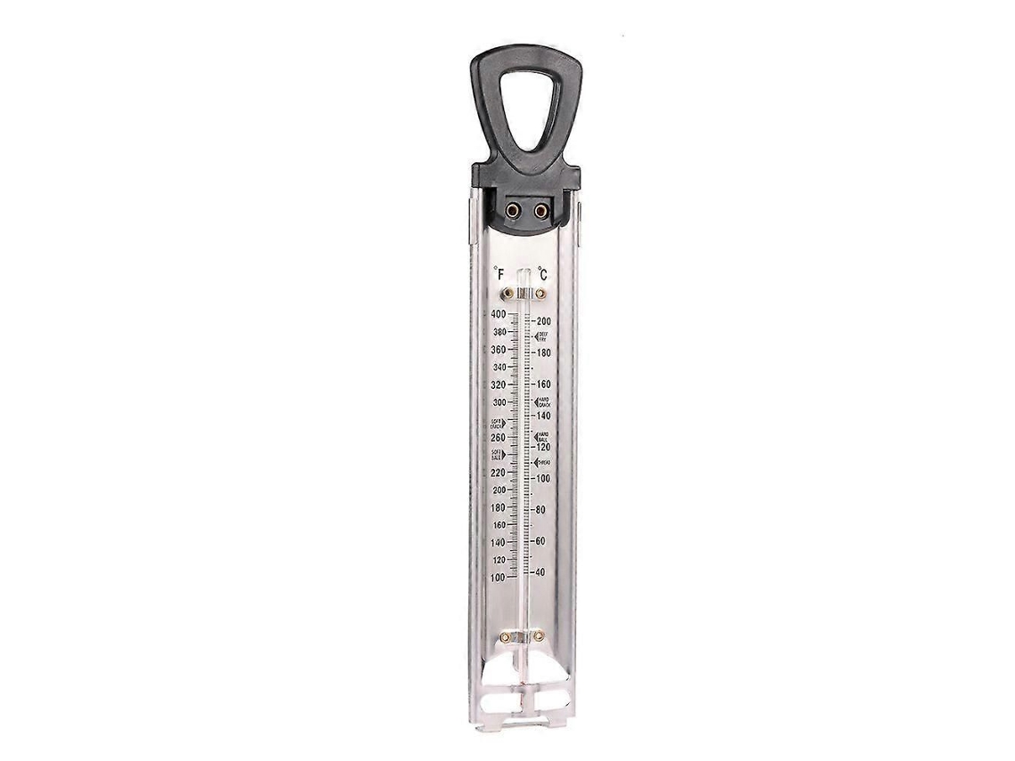 Termómetro de acero inoxidable para dulces, frituras, mermeladas y jarabes, con gancho y pinza para sartenes. GOKOCO