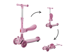 Patinete infantil rosa Lorelli Swiftie con asiento plegable y música