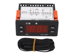 Controlador digital de temperatura para congelador de 230 V CA con conversión Fahrenheit/Celsius y calibración.