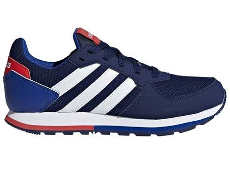 Zapatillas Deportivas ADIDAS 8K K Niños (Azul - Material Sintético, Tela - 38,6)