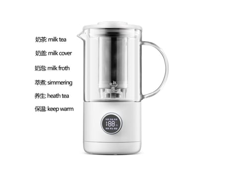 6 en 1 Cafetera eléctrica Máquina de té de leche portátil Máquina de té de leche Máquina de té automática Máquina de té Salud Preservando Pot DIY M...