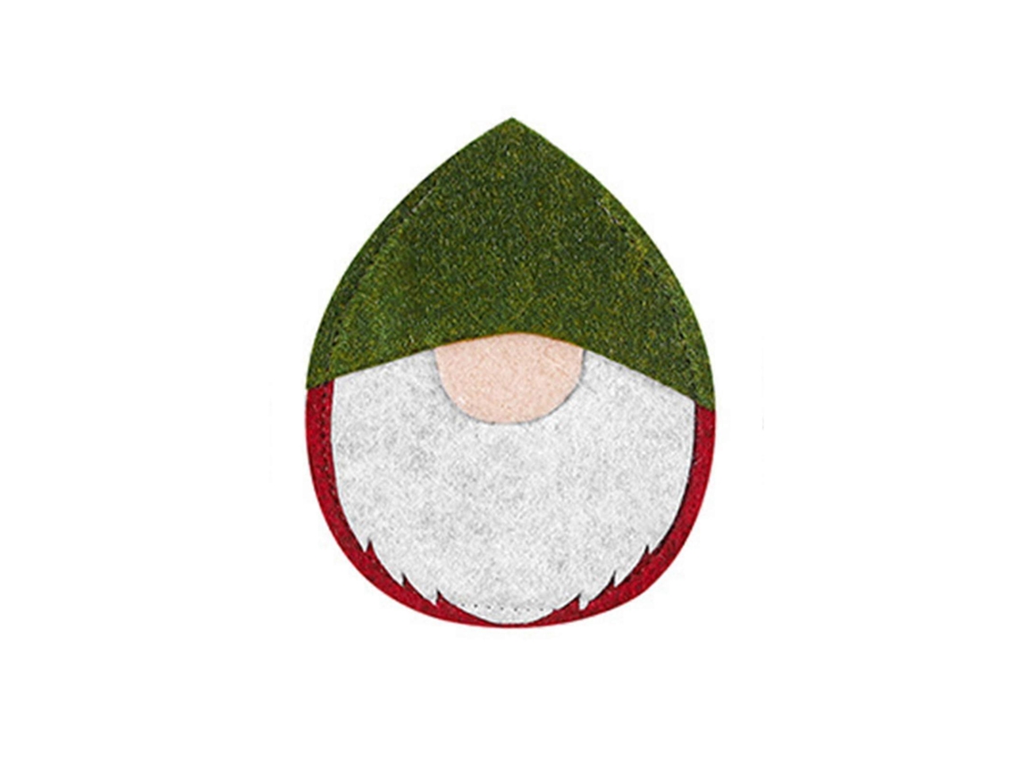 Bolsa para cubiertos navideña, bolsa para tenedores con forma de gnomo navideño, Papá Noel Nostalgia88